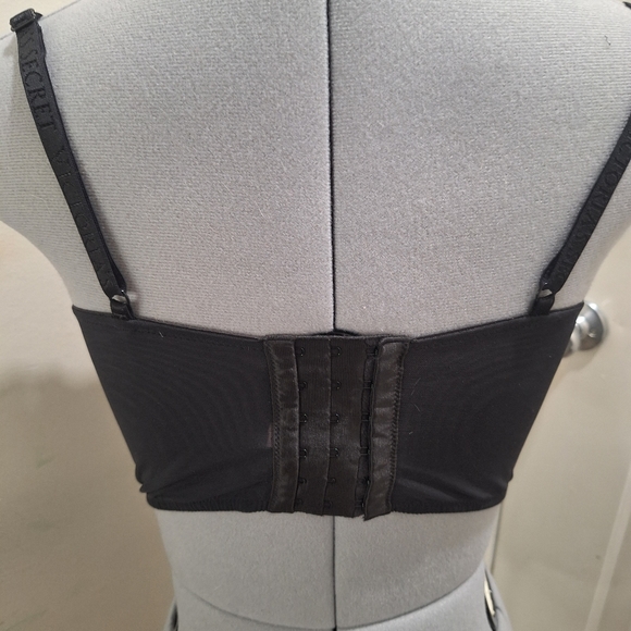 Victoria Secret  Black Lace Wide Back Padded Bra Size 36B - Picture 4 of 7